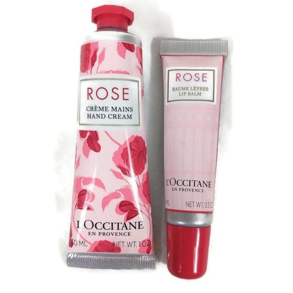 L'OCCITANE Other - L'occitane Rose Lip Balm natural pink sheen & Rose Hand Cream 12/30ML NEW